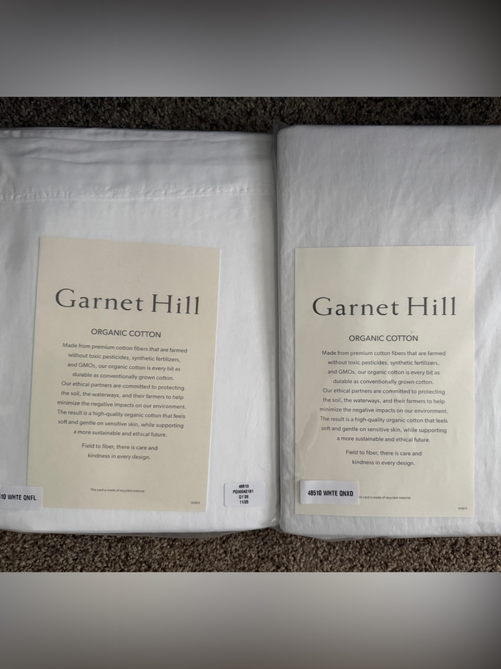 Garnet Hill Organic Cotton Sheet Set